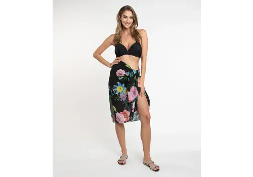 Pia Rossini S/S Pia Rossini SAMBA Sarong in Black Multi