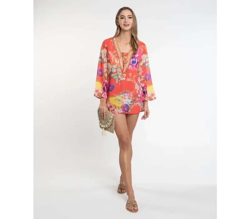 Pia Rossini HAWII Tunic in Orange Multi