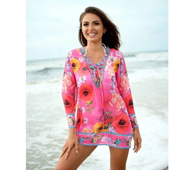 Pia Rossini COPACABANA Tunic in Pink Multi