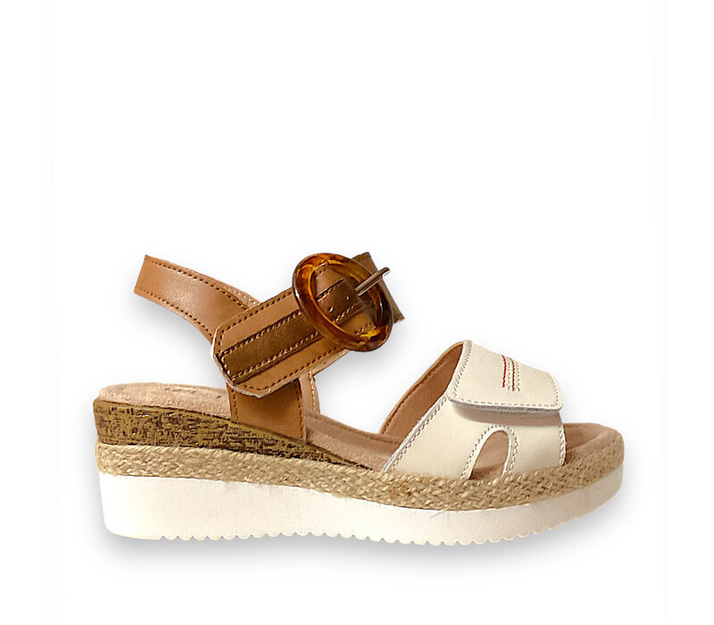 REDZ 5C436-L247 Tan/Cream Sandals