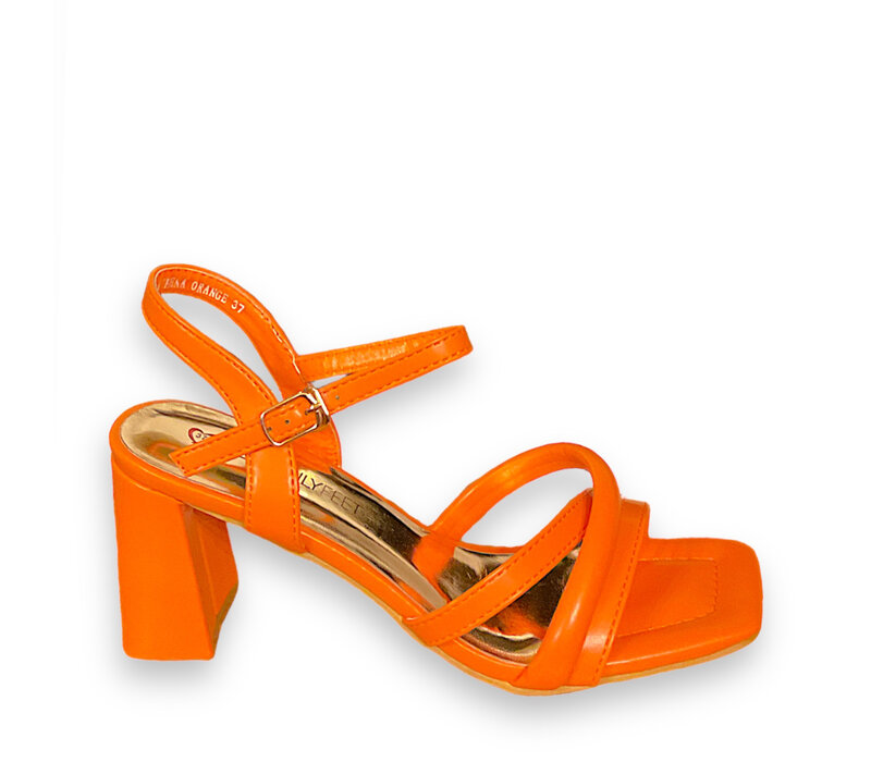 Heavenly Feet ATHENA Orange Sandals