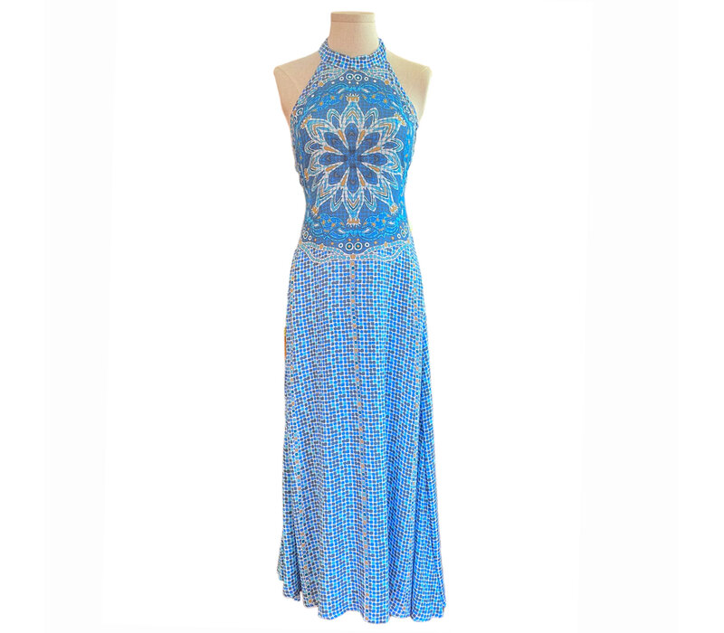 Goa Goa 301190 Blue Halterneck Dress