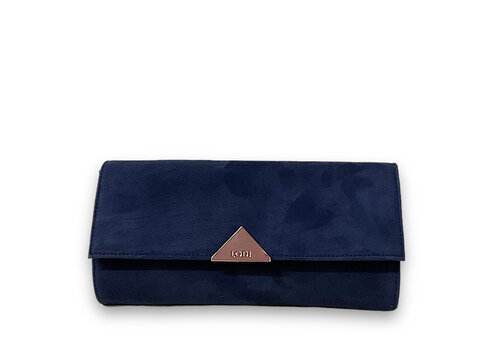 Lodi Lodi L903 Navy Suede Clutch Bag