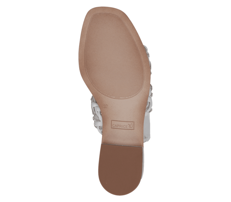 Caprice 27101 White/Silver Plait Sandals