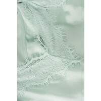 Salsa 21008240 Mint Satin Top with Lace