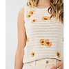 EsQualo EsQualo 02201 Flowery Knit Tank Top