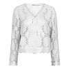 EsQualo EsQualo 18204 Off-White Crochet Cardi