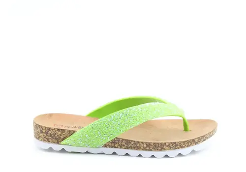 Heavenly Feet Heavenly Feet CROCUS Lime Glitter Toe Post