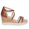 Caprice Caprice 28312 Cognac/Gold Wedge Sandals