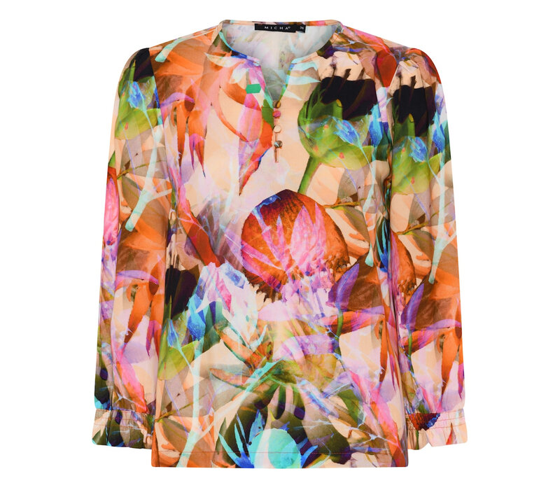 Micha 174 171 Tropical Print Blouse