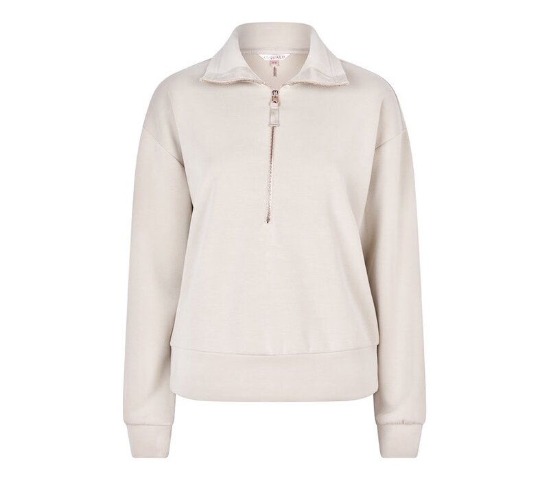 EsQualo 05003 Sand Modal Zip Sweatshirt