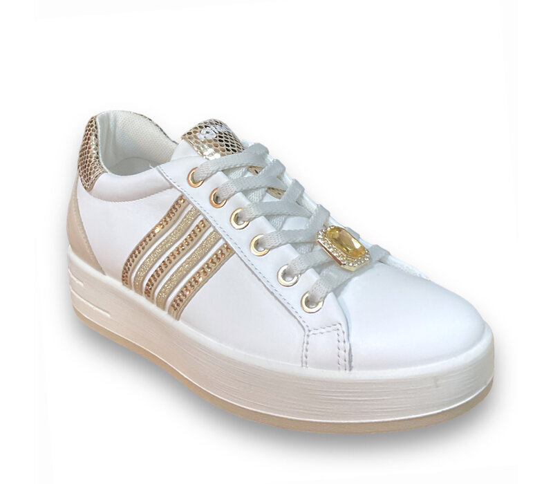 IGI&CO 5657211 Leather Sneaker w/Gemstone