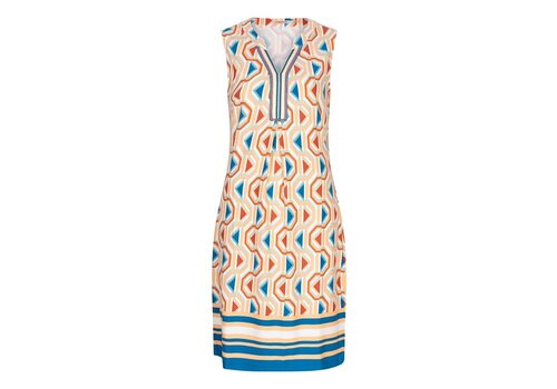 EsQualo EsQualo 30212 Graphic Wave Sleeveless Dress