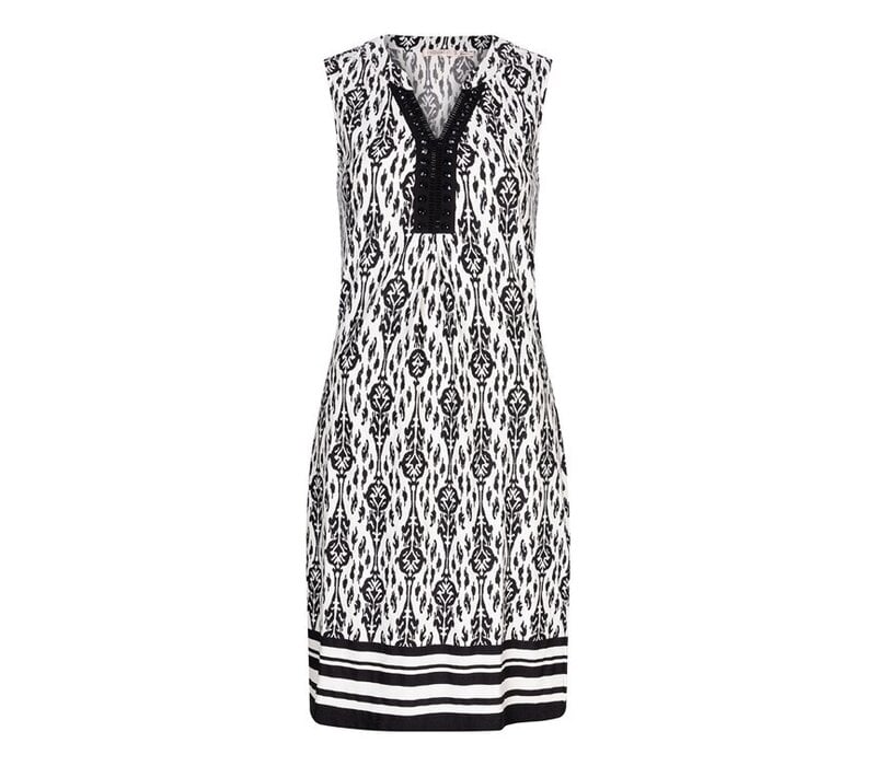 EsQualo 30233 Black & White Print Dress