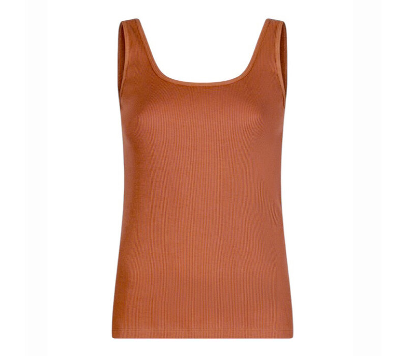 EsQualo 30221 Pecan Rib Knit Top