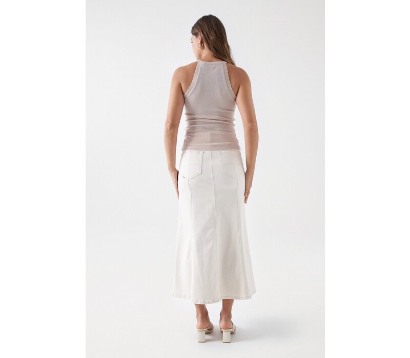Salsa 210079556 Pale Gold Lurex Top