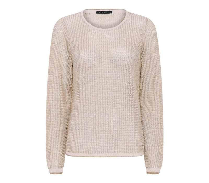 Micha 175 146 Gold/Beige Lurex Sweater