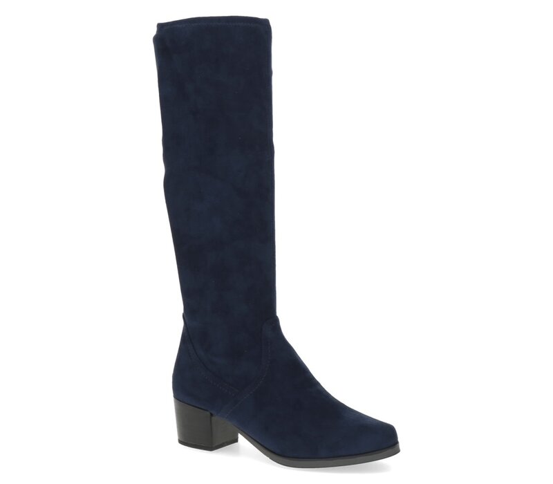 Caprice 25506 Navy stretch Block Heel Boot