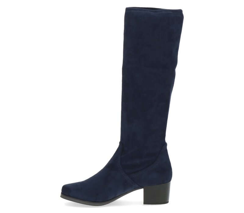 Caprice 25506 Navy stretch Block Heel Boot