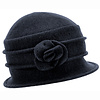 Seeberger Seeberger 018042 Navy Boiled Wool Cloche