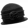 Seeberger Seeberger 018042 Black Boiled Wool Cloche