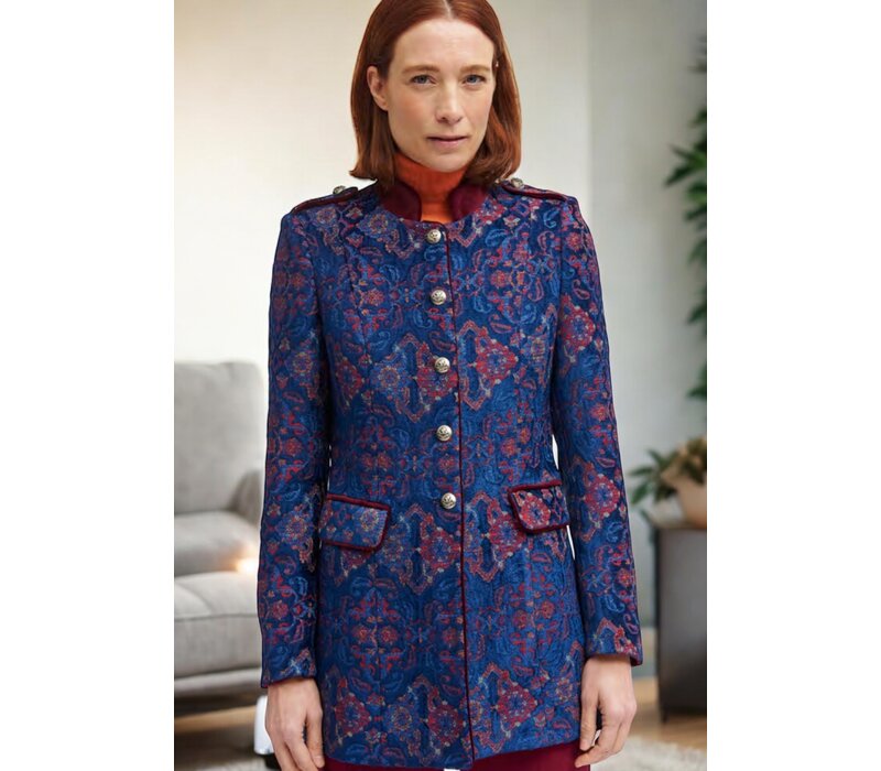 Bariloche NAVARRA Navy long Military Blazer