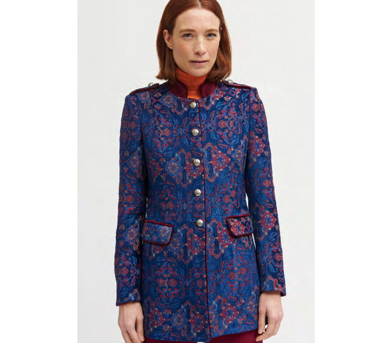 Bariloche NAVARRA Navy long Military Blazer