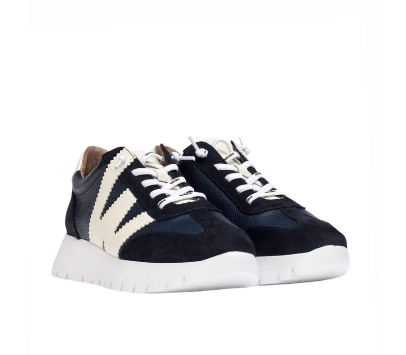 Wonders A-2476 Navy/Cream Sneaker