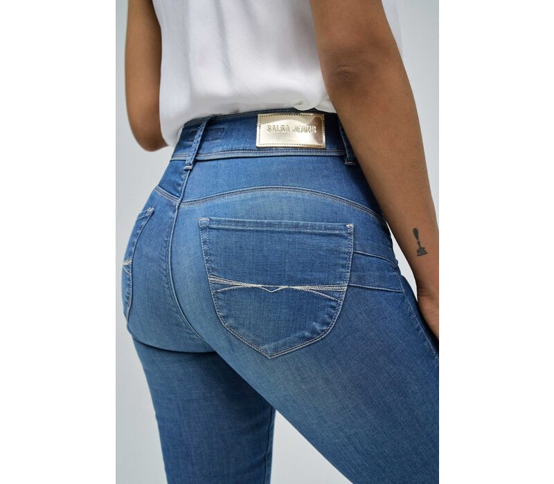 Salsa SECRET Push in Cropped Jeans pocket detail