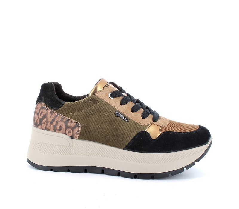 IGI&CO 6675600 Blk multi Wedge Sneaker