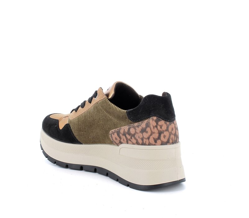IGI&CO 6675600 Blk multi Wedge Sneaker