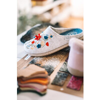 Toni Pons  DELI-EF Tulipa Beige Floral Slippers