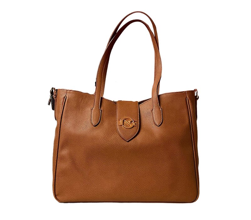 NeroGiardini I443860D Tan Leather Shopper