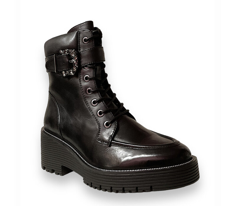 Regarde le Ciel SADHY Black Wedge Boot
