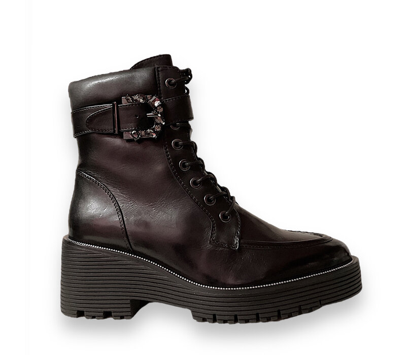 Regarde le Ciel SADHY Black Wedge Boot