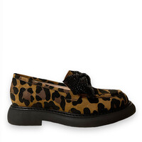 Marian SAVANA Leopard Bow Loafer