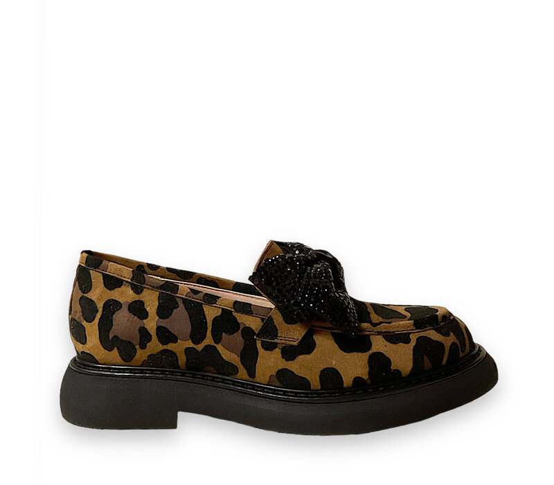 Marian SAVANA Leopard Bow Loafer