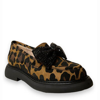 Marian SAVANA Leopard Bow Loafer
