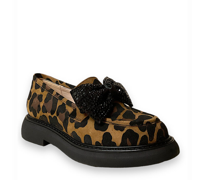 Marian SAVANA Leopard Bow Loafer