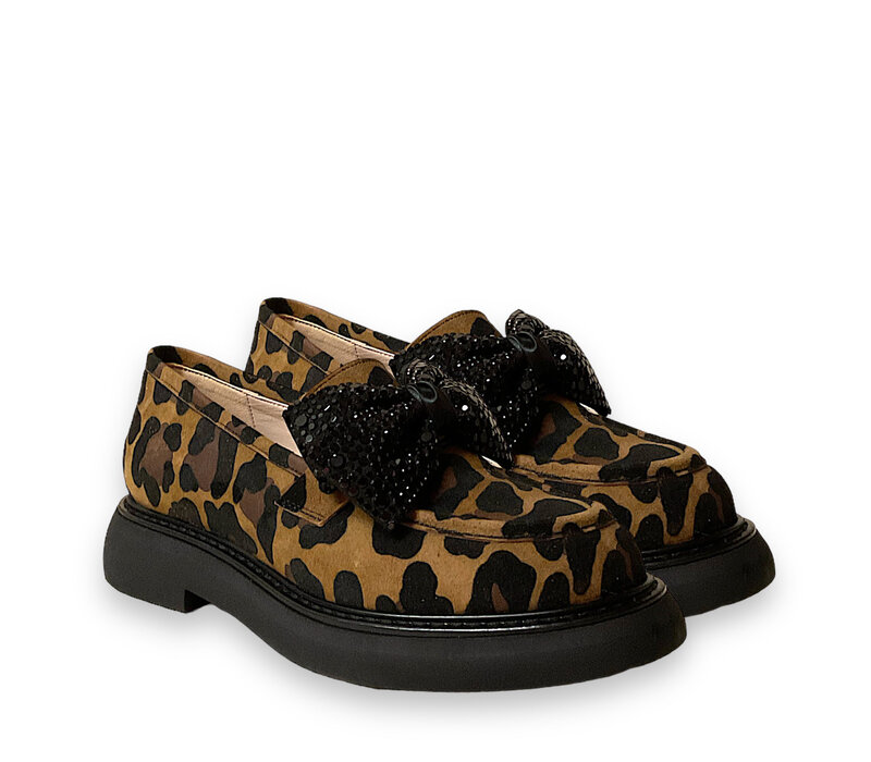Marian SAVANA Leopard Bow Loafer