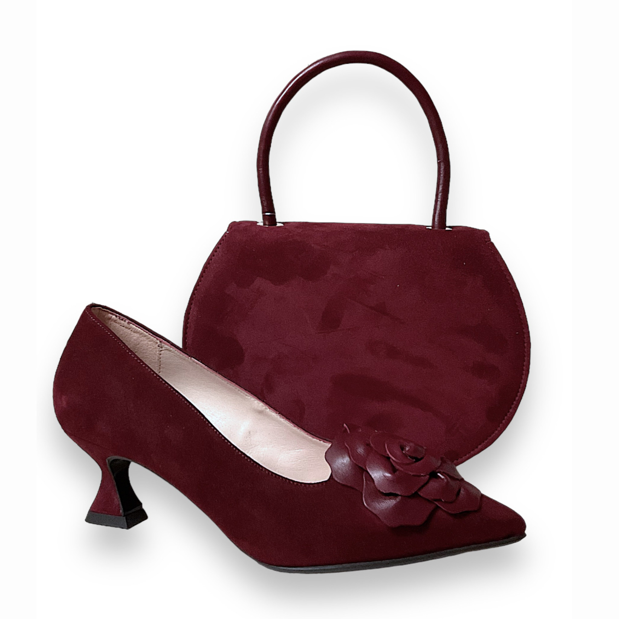 Marian Marian 1809 Bordo Suede 6mm Heel Shoes