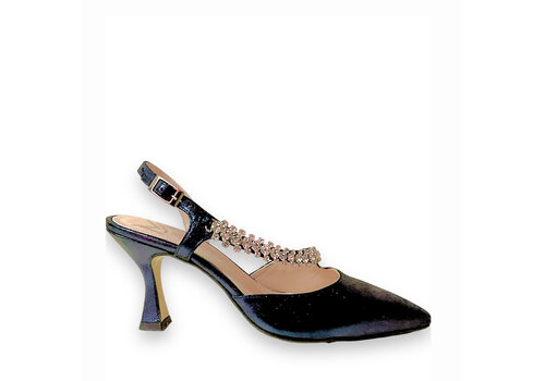 Marian Marian 2526 Navy Shimmer Sling Backs
