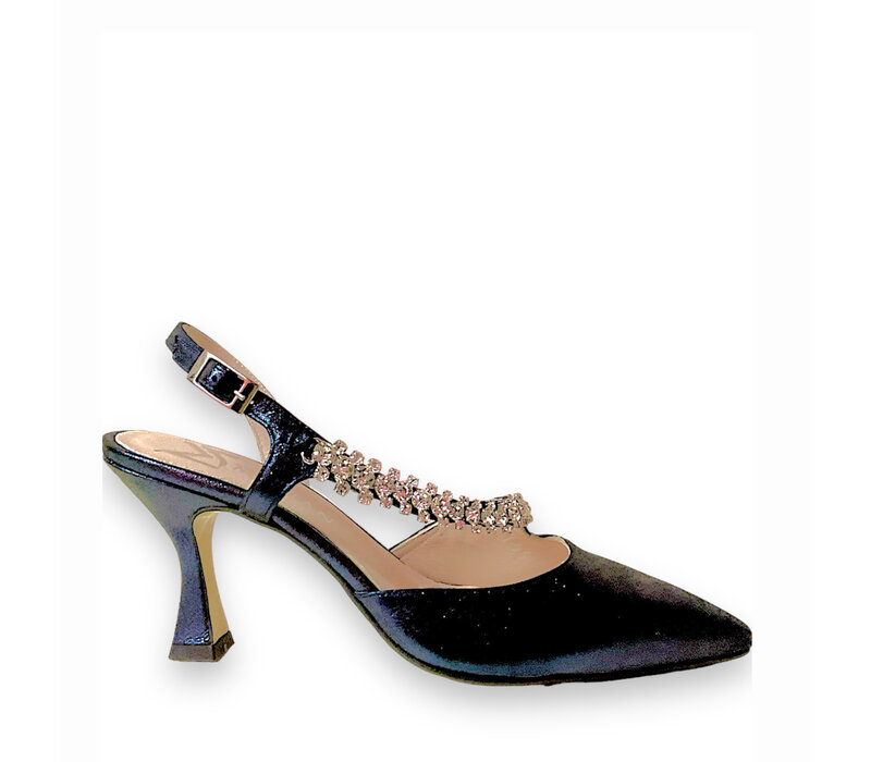 Marian 2526 Navy Shimmer Sling Backs