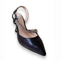 Marian 2526 Navy Shimmer Sling Backs
