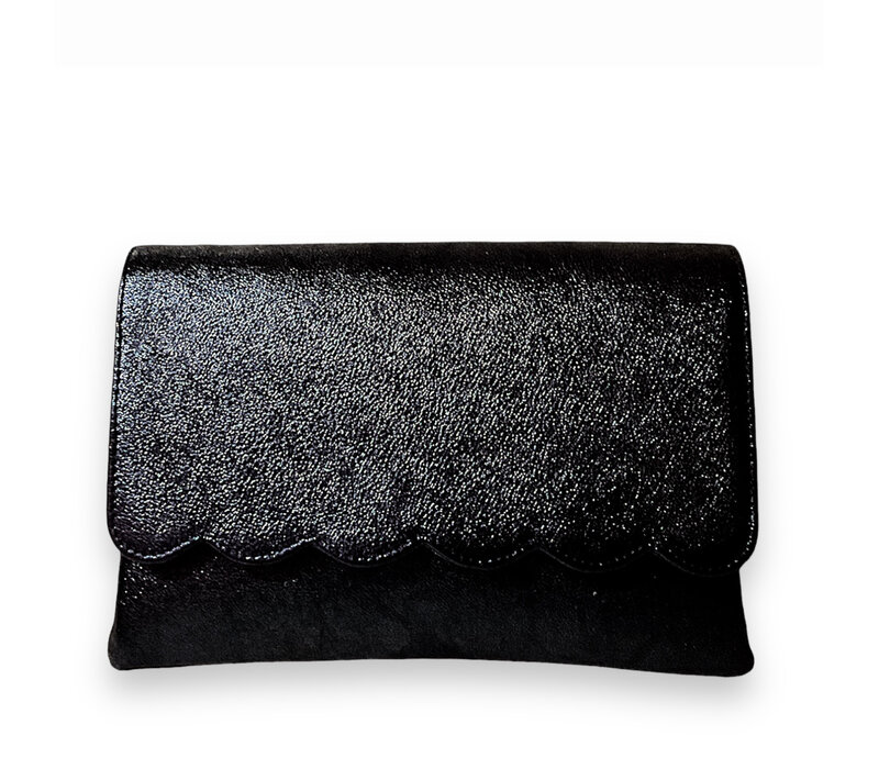Marian 801 Black Shimmer Clutch Bag