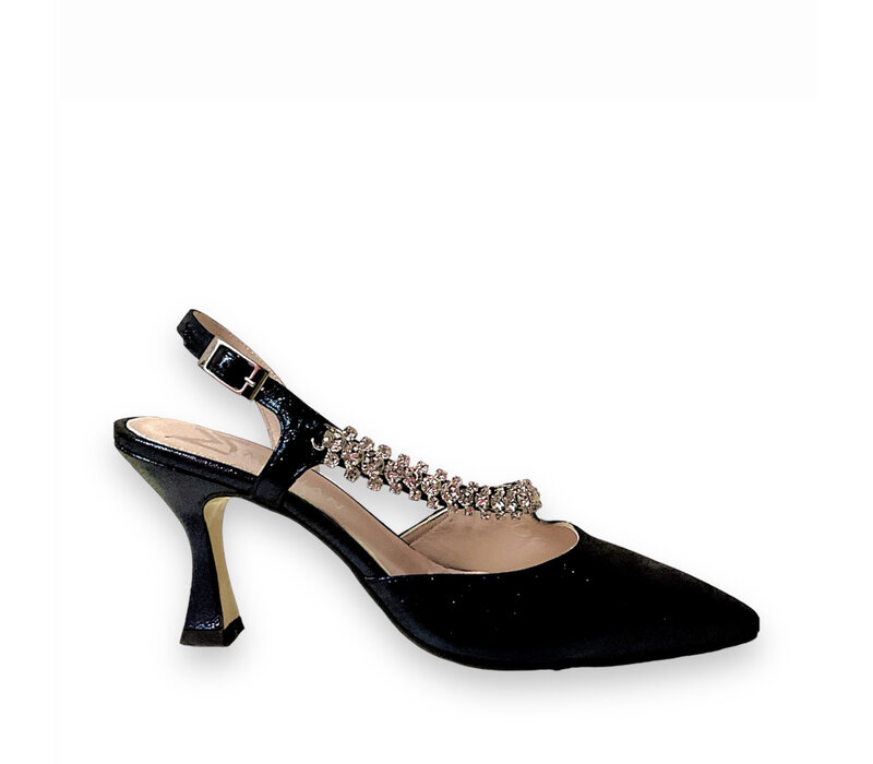 Marian 2526 Black Shimmer Sling Backs