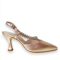Marian 2526 Pale Gold Leather Sling Backs