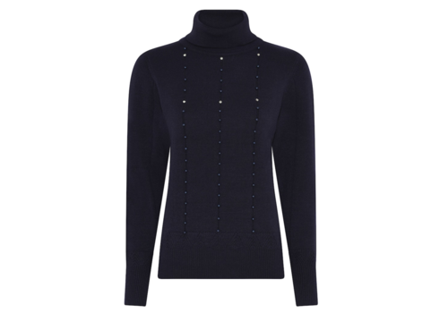 Micha A/W Micha 176 135 Navy Poloneck Sweater