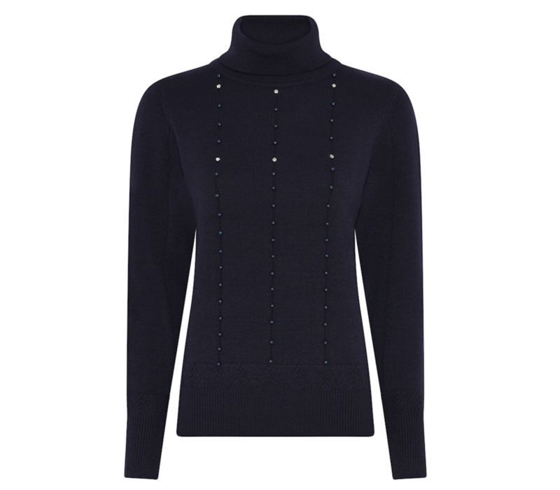 Micha 176 135 Navy Poloneck Sweater