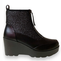 SPROX F1735 Black/Shimmer Wedge A/Boots